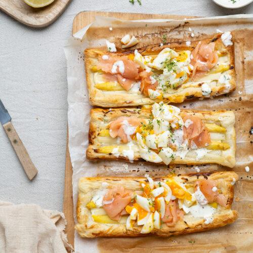 plaattaart witte asperge