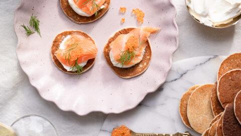 Blini met zalm