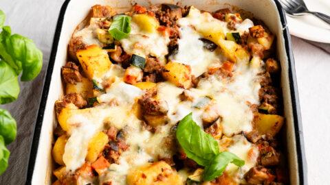Italiaanse ovenschotel met gehakt en aardappel-1