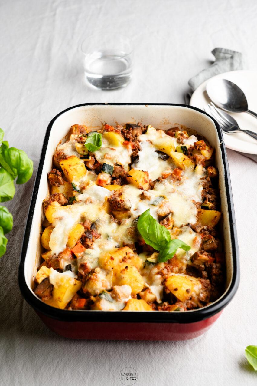 Italiaanse ovenschotel met gehakt en aardappel-1