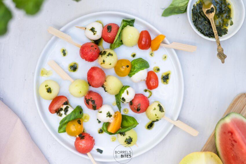 Meloen mozarella spies-1