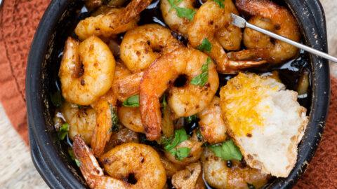 gambas in olie en knoflook-2