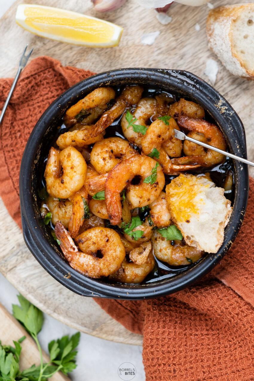 gambas in olie en knoflook-2