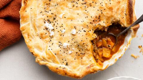 ovenschotel. pompoen zoete aardappel gehakt feta-1