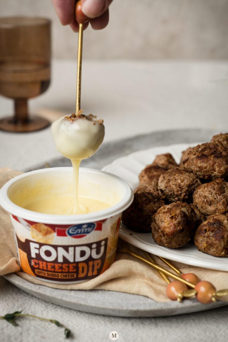 gehaktballetjes met kaasdip-1