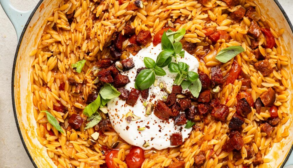 orzo chorizo tomaat burrata-1
