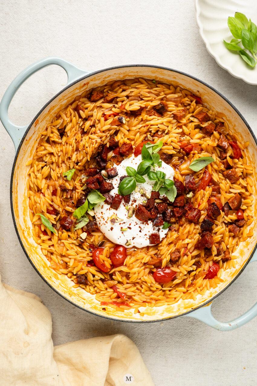 orzo chorizo tomaat burrata-1
